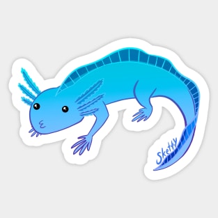 Axolotl Blue Sticker